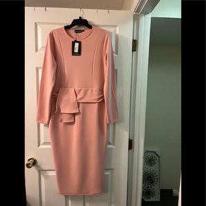 Missy long sleeve midi length dress